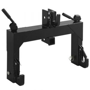 3 Point Quick Hitch, 3000 Lbs Lift Capacity, 2" Receiver & Heavy Duty Adapter, 5 Level Adjustable Bolt, Fits Category 1 & 2 Tractors, Black