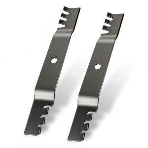 GANCO 942-04244A Mower Blades for Cub Cadet 46 Inch Mower XT1 LT46 LTX Replacement Part Accessories Replace 742-04290 742-04290A 942-04290 (Pack of 2 Lawn Mower Toothed Blades)