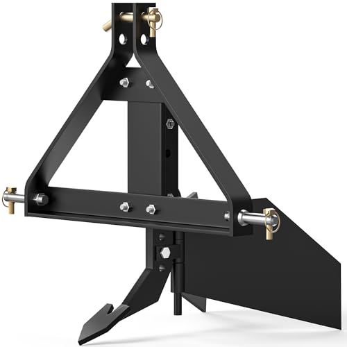 YITAMOTOR Middle Buster Plow for Category 1, 3 Point Quick Hitch Tractors, Heavy Duty Steel Furrowing Plow