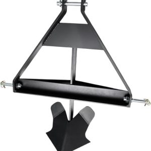 3 Point Middle Buster Plow Compatible with Category 1 Three-Point Quick Hitch Tractors, Furrowing Plow for Ditching, Lawn & Garden Tractor Implements
