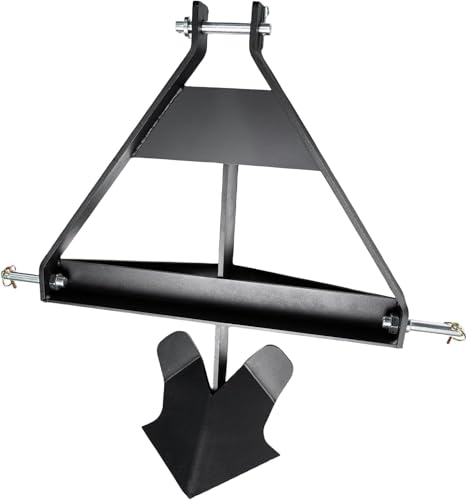 3 Point Middle Buster Plow Compatible with Category 1 Three-Point Quick Hitch Tractors, Furrowing Plow for Ditching, Lawn & Garden Tractor Implements
