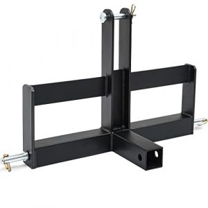 YITAMOTOR 3 Point Trailer Hitch with 2" Receiver for Category 1, 3 Pt Tractor Quick Hitch Drawbar Adapter Attachments with Suitcase Weight Brackets