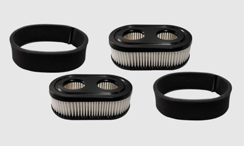 2Pcs 593260 Lawn Mower Air Filter with 2Pcs Sponge Air Filters 798452 334404 Replacement Part,Filters for 4247 5432 5432k 09P00 09P702 550E 500EX 550EX 625 575EX Series Engines