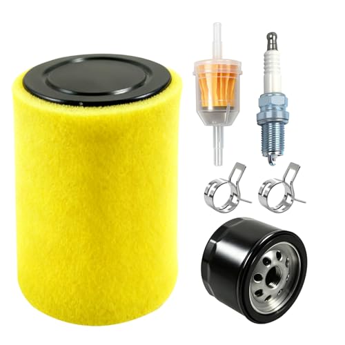 S100 Oil Change Kit for John Deere D105 D110 D125 S130 S140 Z335e Z315e E100 E140 D100 D130 D140 Maintenance Kit, 100 Series Tune up Kit Parts, AM125424 Oil Filter Air Filter MIU14395 Accessories