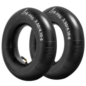 AR-PRO 3.50/4.10-6 (13 x 4.00-6) Replacement Inner Tubes for 6-Inch Rim Tires with TR-87 Bent Valve, Heavy-Duty Inner Tubes for Lawn Mowers, Wheelbarrows, Hand Trucks, Dollies – 2 Pack