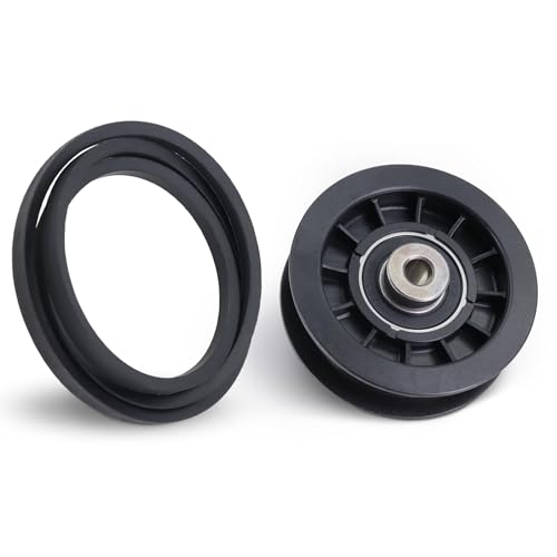 539110311 & 539110411 Drive Idler Pulley Drive Belt Kit Fits for Poulan Z254F Z200 CZ3815 CZ4217 CZ42175 RZ4623 Lawn Mower Replaces 607163 14259 12400