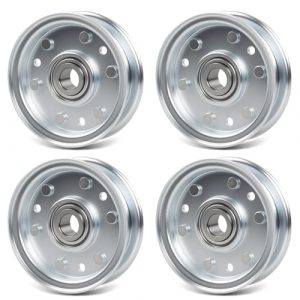 164090 Idler Flat Pulley Compatible with RFM Series 4' 5' 6' Finish Mowers, Lawn Tractor Pulley Replaces King Kutter Part, 4 Pack
