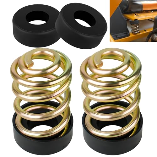 Pulems 283516 Compression Seat Spring & 422127-4 Cap, Seat Springs Compatible with Grasshopper, Joh-n Deere Cu-b Cadet Zt1 Mower - Mower Part Spring Replace XD 1687915, 1688050, XD 1696777