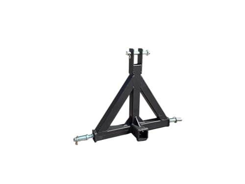 Wolfequip 3 Point 2" Receiver Trailer Hitch Adapter Drawbar Category 1 Tractor Tow Compatible for Tractors, US Stock