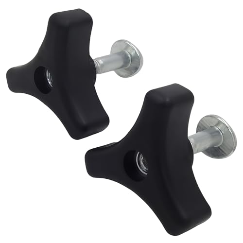 ELIFEPARTS Lawn Mower Handle Knobs Nut & Bolt Set – Replacement for Craftsman Honda Husqvarna Poulan Riding & Push Mowers | Durable Plastic Knob with Zinc-Plated Bolt, Easy Install (2 Sets)